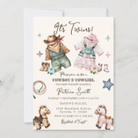 Niedlicher Western Cowgirl und Cowboy Twin Baby Du