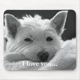Niedlicher Westhochland-Terrier-Hund Mousepad