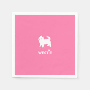 Niedlicher Westhochland-Terrier - i-Liebe Westies Serviette