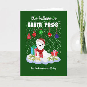 Niedlicher Westie glaubt an Weihnachten