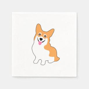 Niedlicher WestPembrokecorgi-Welpe Serviette