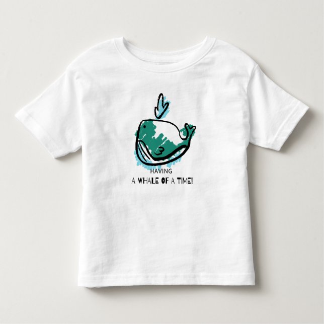 Niedlicher Whale-Cartoon Kleinkind T-shirt (Vorderseite)