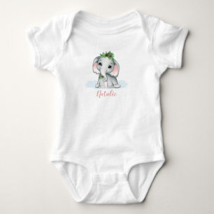 Niedlicher Whimsical Baby Elephant Wintername Strampler