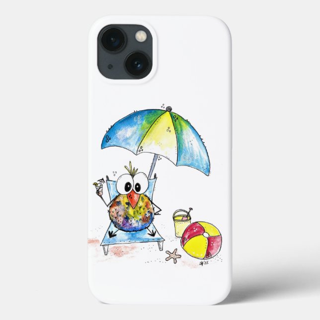 Niedlicher Whimsical Bird am Strand Case-Mate iPhone Hülle (Rückseite)