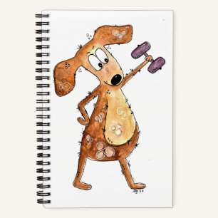 Niedlicher Whimsical Brown Hund Heften Notizbuch