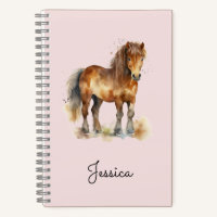 Niedlicher Whimsical Brown Pony Script Name Horse