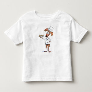 Niedlicher Whimsical Dog Koch Kleinkind T-shirt