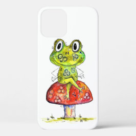 Niedlicher Whimsical Green Frosch auf Toadstool Case-Mate iPhone Hülle