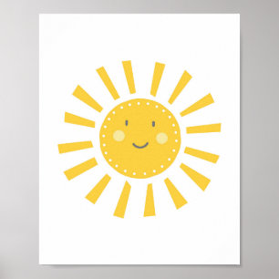 Niedlicher Whimsical Sun Sunshine Poster