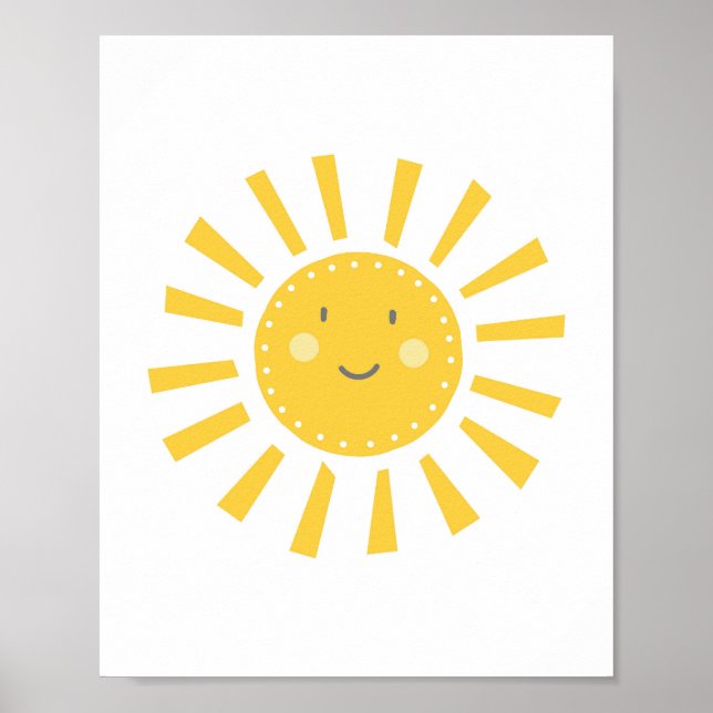 Niedlicher Whimsical Sun Sunshine Poster (Vorne)