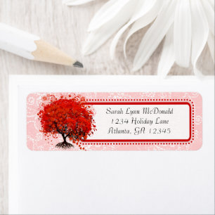 Niedlicher Whimsical Swirl Herzbaum Rosa Punkte