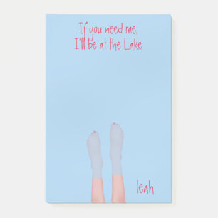 Niedlicher Whimsical Water Ocean Girly Pink Zehen Post-it Klebezettel