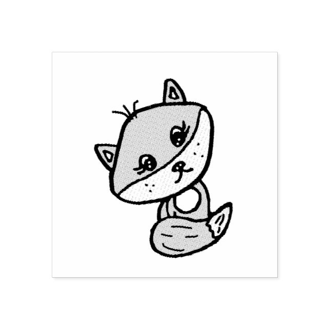 Niedlicher Whimsischer Fox Gummistempel (Prägung)