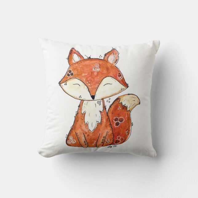 Niedlicher Whimsischer Fox Kissen (Vorderseite)