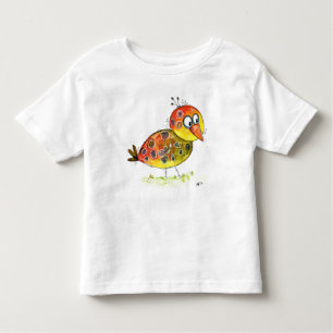 Niedlicher Whimsischer Gelbvogel-T - Shirt