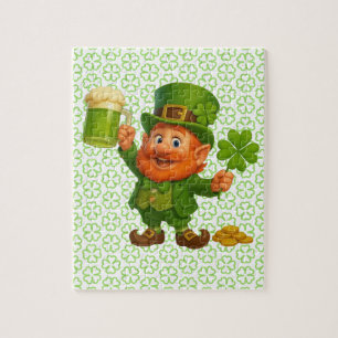 Niedlicher/whimsischer Leprechaun St. Patrick's Da Puzzle
