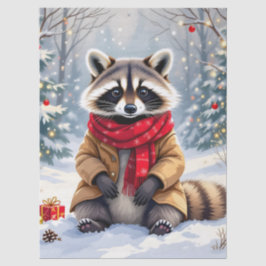 Niedlicher Whimsischer Raccoon Seidenpapier