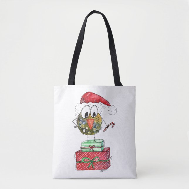 Niedlicher Whimsischer Weihnachtsbird (Vorderseite)