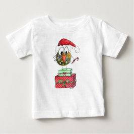 Niedlicher Whimsischer Weihnachtsbird Baby T-shirt