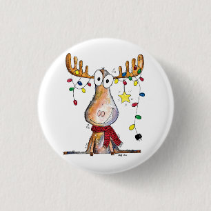 Niedlicher Whimsischer Weihnachtsschlamm Button