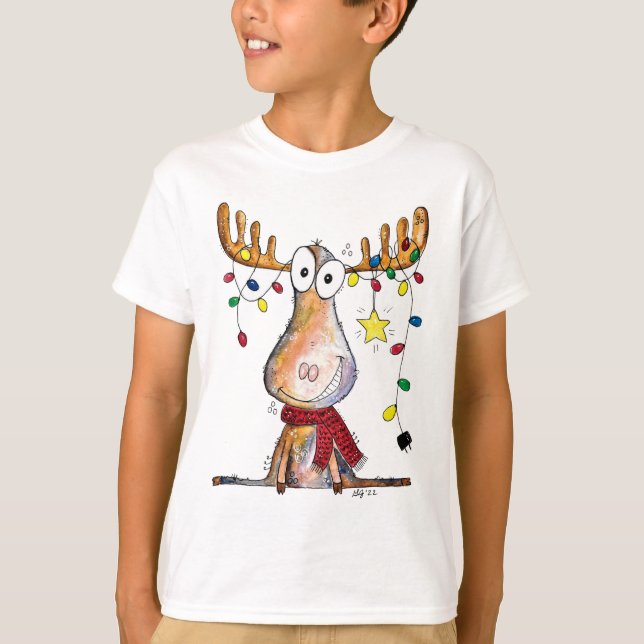 Niedlicher Whimsischer Weihnachtsschlamm T-Shirt (Vorderseite)