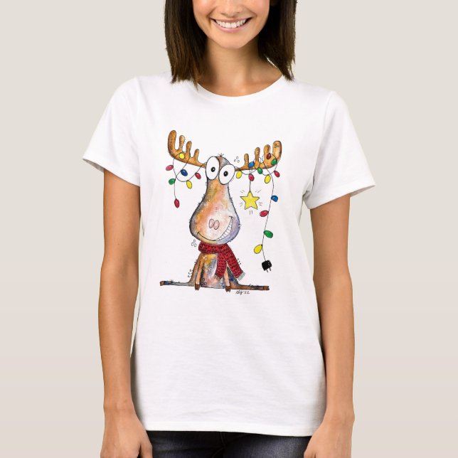 Niedlicher Whimsischer Weihnachtsschlamm T-Shirt (Vorderseite)