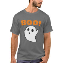 Niedlicher White Ghost Cartoon mit BOO-Worten!