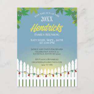 Niedlicher Wiedersehen-Picketzaun Postkarte