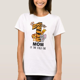 Niedlicher Wild One Jungle Animal Safari Zoo Mama  T-Shirt