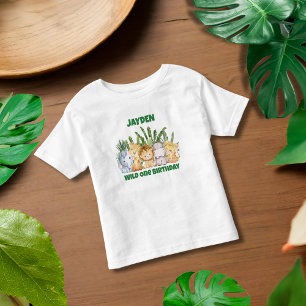 Niedlicher Wild One Jungle Safari Kleinkind T-shirt