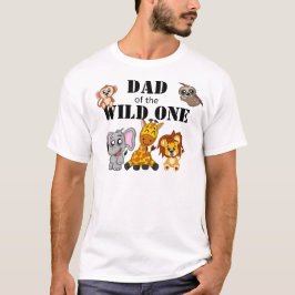 Niedlicher Wild One Jungle Safari Vater T-Shirt