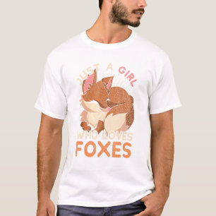 Niedlicher Wildtierwald Tierfüßer Girls Women Fox T-Shirt