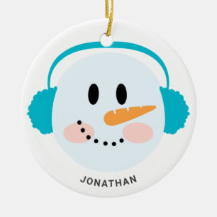 Niedlicher Winter Personalisiert Snowman Fantastis Keramik Ornament
