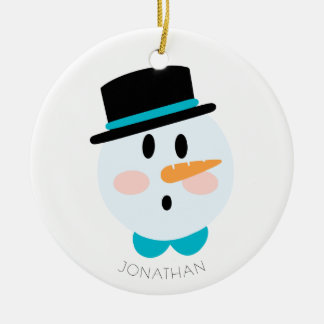 Niedlicher Winter Personalisiert Snowman Fantastis Keramik Ornament