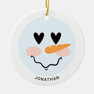 Niedlicher Winter Personalisiert Snowman Fantastis Keramik Ornament