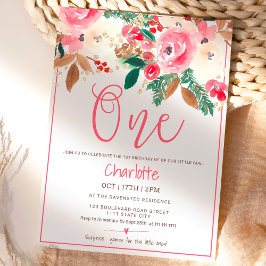 Niedlicher Winter Weihnachten Florenz Wasserfarbe  Einladung