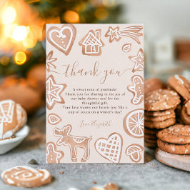 Niedlicher Winter Weihnachts kleine Kekse Babydusc Dankeskarte