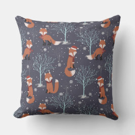 Niedlicher Winterfuchs Kissen