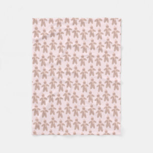 Niedlicher Wintergingerbrot Mann Weihnachten Fleecedecke