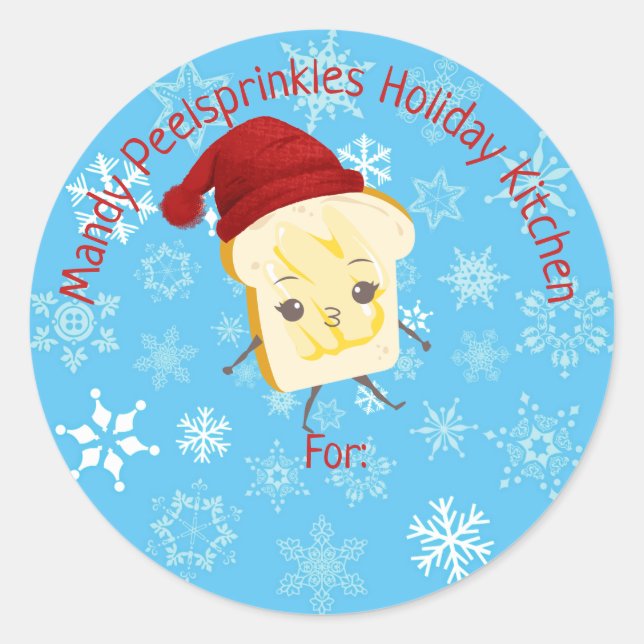 Niedlicher Winterhut aus der Küche Runder Aufkleber (Vorderseite)