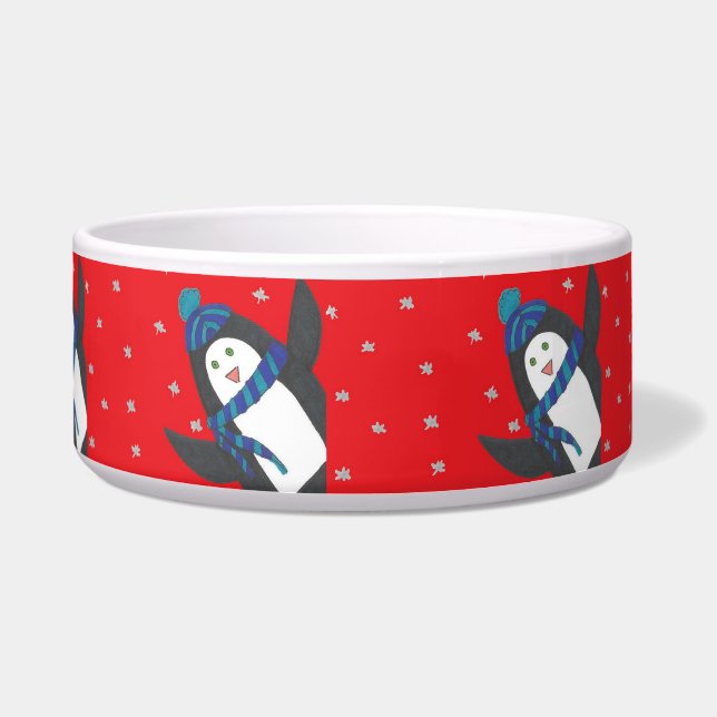 Niedlicher Winterpinguin Napf (Vorderseite)