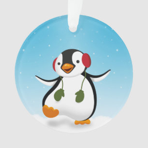 Niedlicher Winterpinguin Ornament