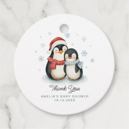 Niedlicher Winterpinguin Weihnachtsdusche Geschenkanhänger