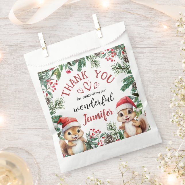 Niedlicher Winterscheißvogel Weihnachten 2. Geburt Geschenktütchen (Ausgeschnitten)