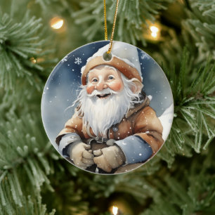 Niedlicher Winterschnee Keramik Ornament