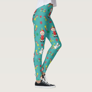 Niedlicher Winterurlaub Regenbogen Einhorn Weihnac Leggings