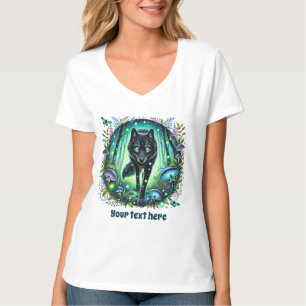 Niedlicher Winterwolf anpassbar T-Shirt