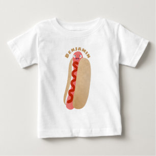 Niedlicher Witzhund Weiner Cartoon Baby T-shirt