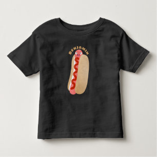 Niedlicher Witzhund Weiner Cartoon Kleinkind T-shirt