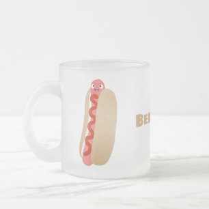 Niedlicher Witzhund Weiner Cartoon Mattglastasse